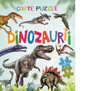 Coperta cărții Dinozaurii. Carte puzzle