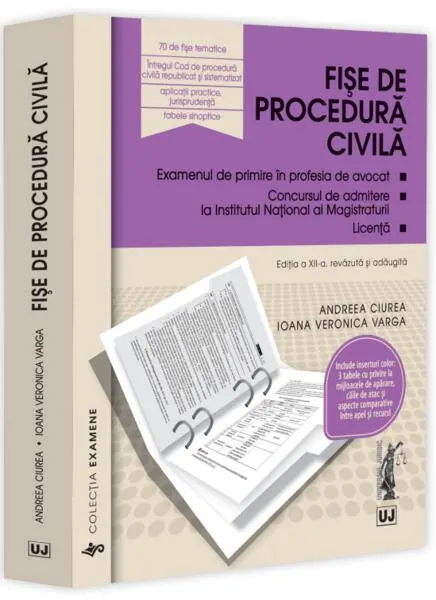 Coperta cărții Fise de procedura civila 2025 Ed.12 - Andreea Ciurea, Ioana Veronica Varga