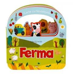 Coperta cărții Bebe învață. Ferma. Carte cu ferestruici