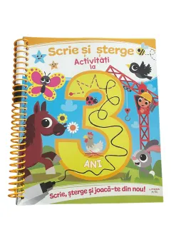 Coperta cărții Scrie și șterge. Activități la 3 ani