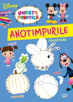 Coperta cărții Disney. Uneste punctele. Anotimpurile