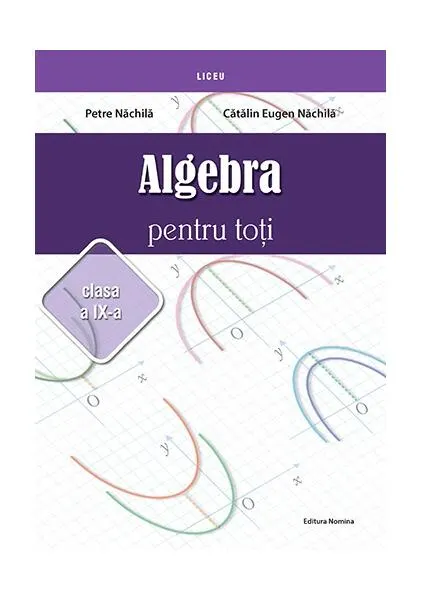 Coperta cărții Algebră pentru toți. Clasa a IX-a