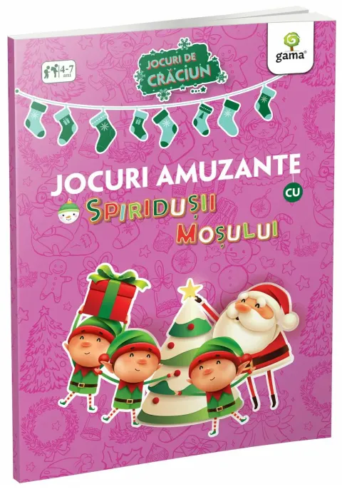 Coperta cărții Jocuri amuzante cu spiridușii Moșului