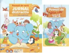 Coperta cărții Pachet educational Povesti de vara. Jurnal distractiv pentru clasa pregatitoare + carte Povesti de rasul lumii
