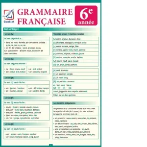 Coperta cărții Grammaire francaise, 6e annee
