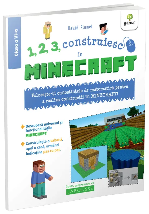 Coperta cărții 1, 2, 3, construiesc in Minecraft