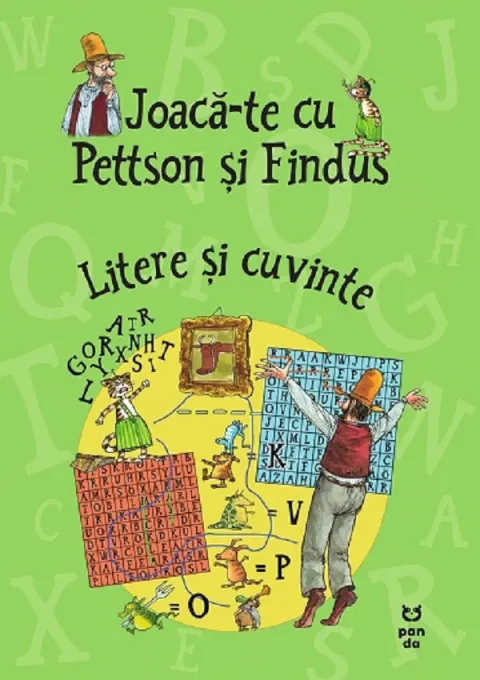 Coperta cărții Joacă-te cu Pettson și Findus. Litere și cuvinte