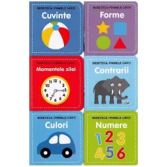 Coperta cărții Bebe învață. Set educativ 6 cărți + 6 cuburi