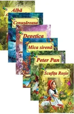 Coperta cărții Pachet 6 carti: Povesti ilustrate - Fratii Grimm, Hans Christian Andersen, J. M. Barrie