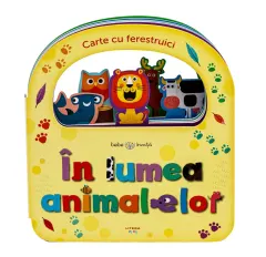 Coperta cărții Bebe învață. În lumea animalelor. Carte cu ferestruici