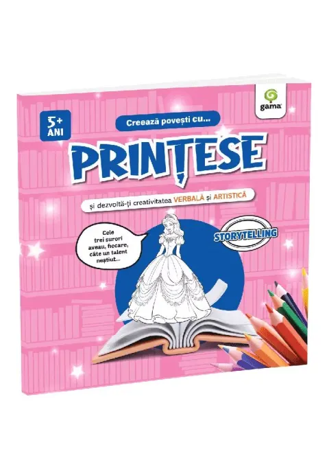 Coperta cărții Creeaza povesti cu... PRINTESE