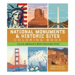 Coperta cărții National Monuments & Historic Sites Coloring Book