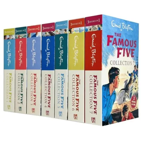 Coperta cărții Enid Blyton Famous Five Collection 1-7 Books Set 21 Stories (3 Books in 1)