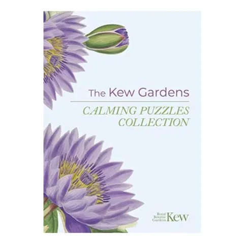 Coperta cărții KEW GARDENS CALMING PUZZLES COLLECTION., Eric Saunders