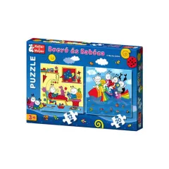 Coperta cărții Puzzle Bobiță și Buburuză cu 12 și 20 piese - Peștele curcubeu