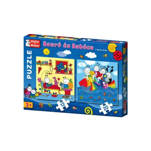 Coperta cărții Puzzle Bobiță și Buburuză cu 12 și 20 piese - Peștele curcubeu