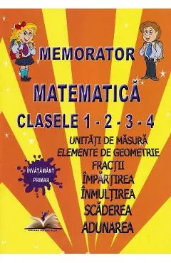 Coperta cărții Memorator matematica - Clasele 1-4