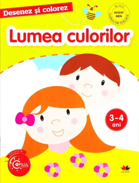 Coperta cărții Desenez si colorez. Lumea culorilor 3-4 ani