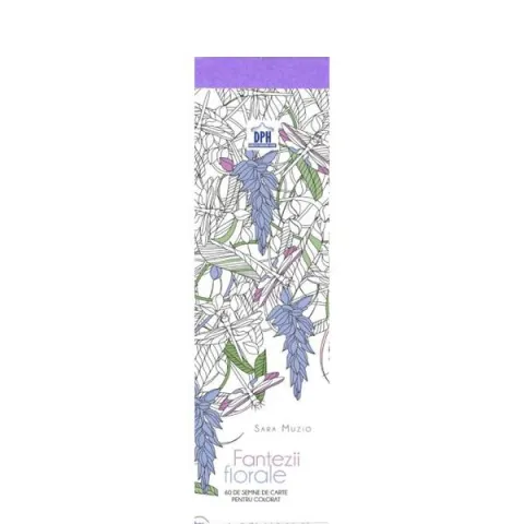 Coperta cărții Semne de carte de colorat. Fantezii florale |