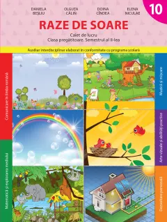 Coperta cărții Raze de soare. Caiet de lucru. Clasa pregătitoare. Semestrul II