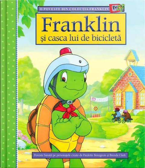 Coperta cărții Franklin și casca lui de bicicletă