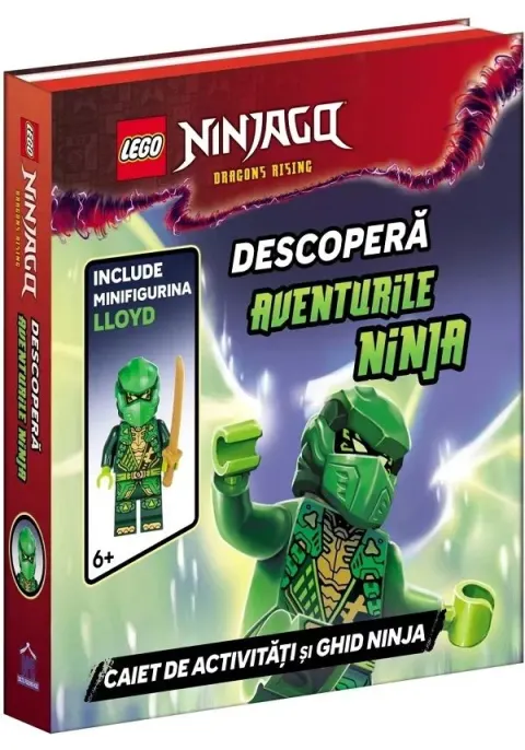Coperta cărții LEGO NINJAGO – Descopera aventurile ninja. Caiet de activitati si ghid ninja