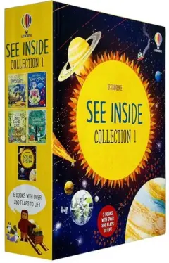 Coperta cărții Usborne - See Inside (Collection 1) (5 Books Set) - With Over 350 Flaps To Lift