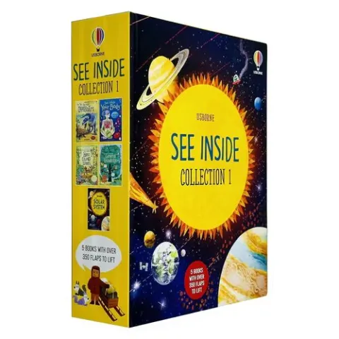 Coperta cărții Usborne - See Inside (Collection 1) (5 Books Set) - With Over 350 Flaps To Lift