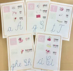 Coperta cărții Set 38 planse didactice - Literele alfabetului si grupurile de litere
