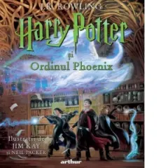 Coperta cărții Harry Potter si Ordinul Phoenix. Editie ilustrata