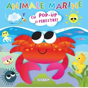 Coperta cărții Animale marine. Cu pop-up si ferestre