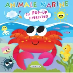 Coperta cărții Animale marine. Cu pop-up si ferestre