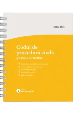Coperta cărții Codul de procedura civila si taxele de timbru Act. 1 Septembrie 2026 Ed. Spiralata