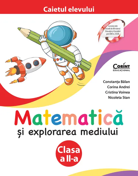Coperta cărții Matematică și explorarea mediului. Caietul elevului pentru clasa a II-a – Ediția a II-a
