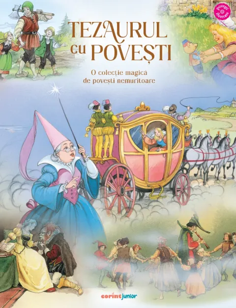 Coperta cărții Tezaurul cu povești. O colecție magică de povești nemuritoare