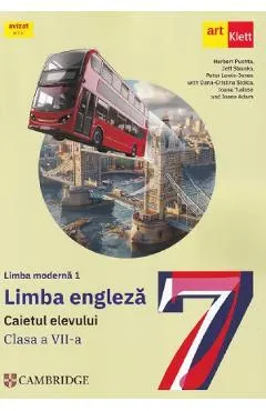 Coperta cărții Limba engleza: Limba moderna 1 - Clasa 7 - Caietul elevului - Herbert Puchta, Jeff Stranks, Peter Lewis-Jones, Oana Stoica, Ioana Tudose, Ioana Adam