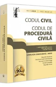 Coperta cărții Codul civil. Codul de procedura civila Act. Iulie 2024