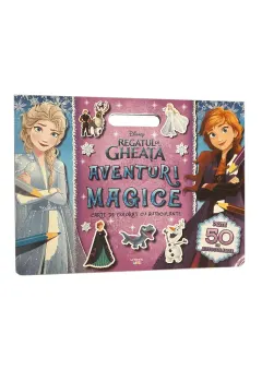 Coperta cărții Disney. Regatul de gheata. Aventuri magice. Carte de colorat cu autocolante
