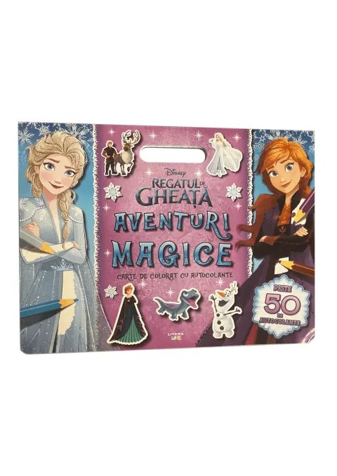 Coperta cărții Disney. Regatul de gheata. Aventuri magice. Carte de colorat cu autocolante