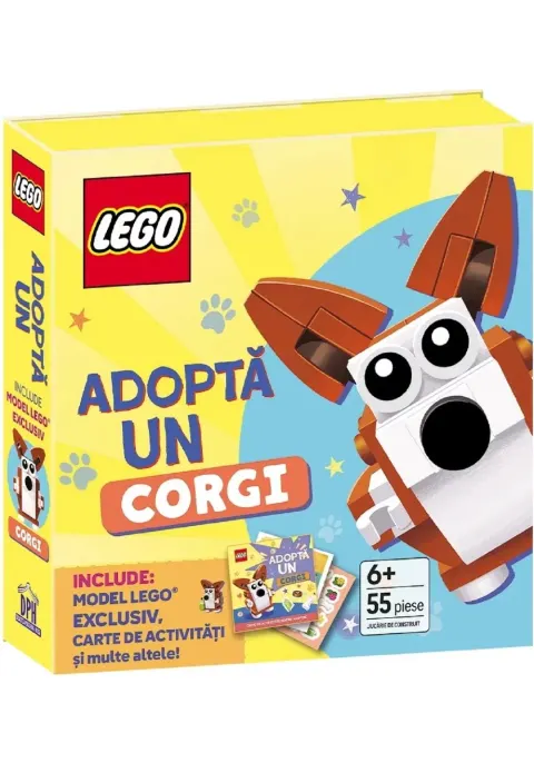 Coperta cărții LEGO – Adopta un Corgi. Activitati pentru micii iubitori de animale