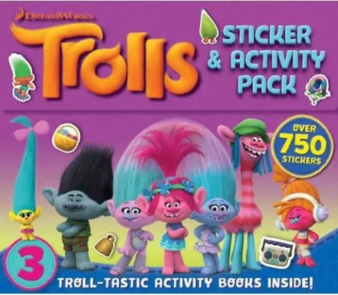 Coperta cărții Trolls sticker & activity pack