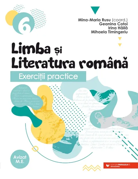 Coperta cărții Exerciții practice de limba și literatura română. Caiet de lucru. Clasa a VI-a