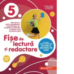 Coperta cărții Fise de lectura si redactare. Clasa a V-a