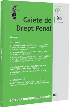 Coperta cărții caiete de drept penal nr.1 din 2026