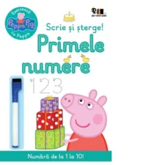 Coperta cărții Peppa Pig Exerseaza cu Peppa Scrie si sterge Primele numere
