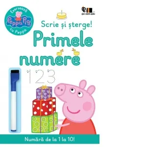 Coperta cărții Peppa Pig Exerseaza cu Peppa Scrie si sterge Primele numere