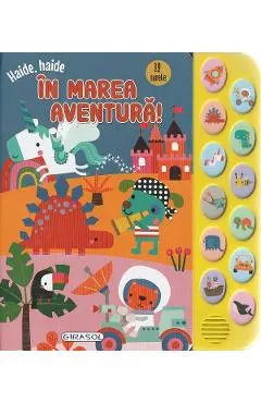 Coperta cărții Haide, haide. In marea aventura! Carte sonora cu 12 sunete