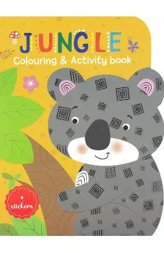 Coperta cărții Carte de colorat cu activitati. Jungla