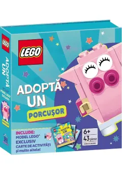 Coperta cărții LEGO – Adopta un Porcusor. Activitati pentru micii iubitori de animale