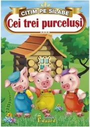 Coperta cărții Citim pe silabe - Cei trei purcelusi